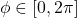 \phi\in[0,2\pi]