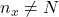 n_x\ne N
