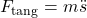 F_\text{tang} = m\ddot{s}