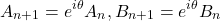 \[A_{n+1}=e^{i\theta}A_n, B_{n+1}=e^{i\theta}B_n\]
