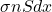 \sigma nSdx